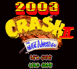 2003 Crash II Advance Title Screen